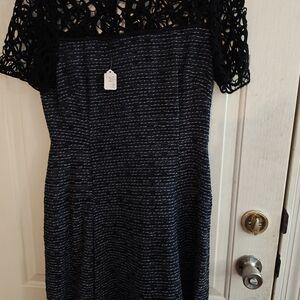 Piazza Sempione Black and Blue Dress